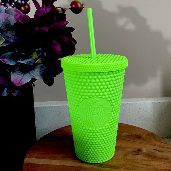 ❗️STARBUCKS STUDDED NEON GREEN HALLOWEEN HOLIDAY STRAW COLD CUP - Picture 6 of 6